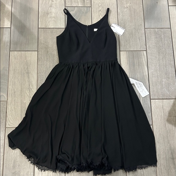 Dress the Population Alicia Plunging Mix Media Sleeveless Fit and Flare Midi - Picture 5 of 7